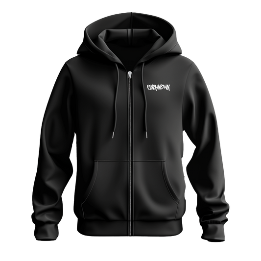 Black Zip-Up Hoodie